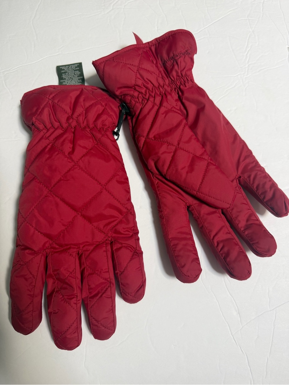 Eddie Bauer Quilted Red Winter Gloves X-Xl